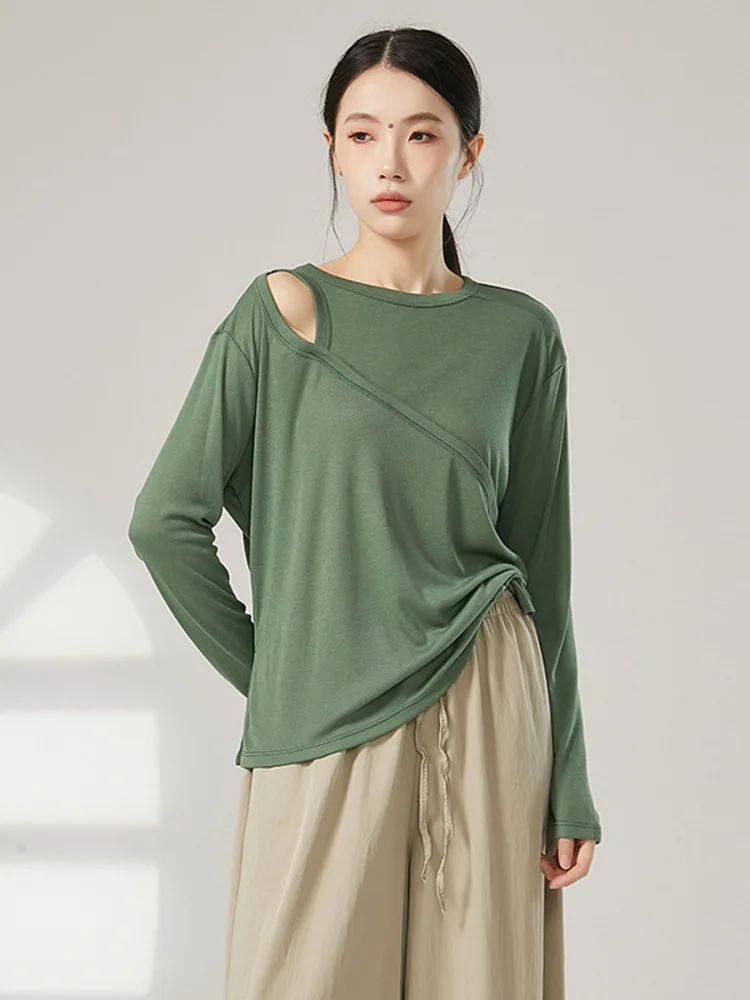 

Contemporary Dance Modern Practice Loose Fitting Hoodies Long Sleeved Adult Body Clothes Classical Dance Tops