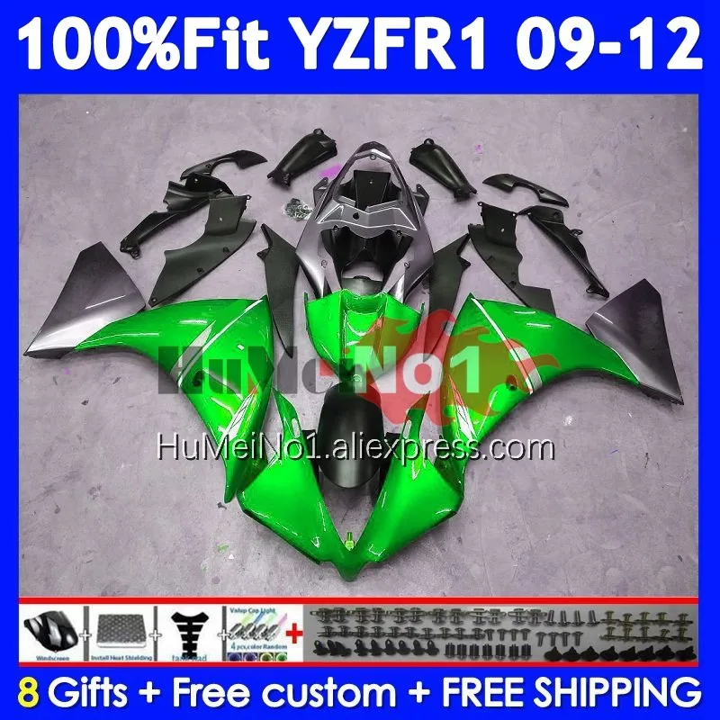 Injection Body For YAMAHA YZF-R1 Metallic YZF R1 R 1 368No.142 YZF1000 YZFR1 09 10 11 12 YZF-1000 2009 2010 2011 2012 Fairing