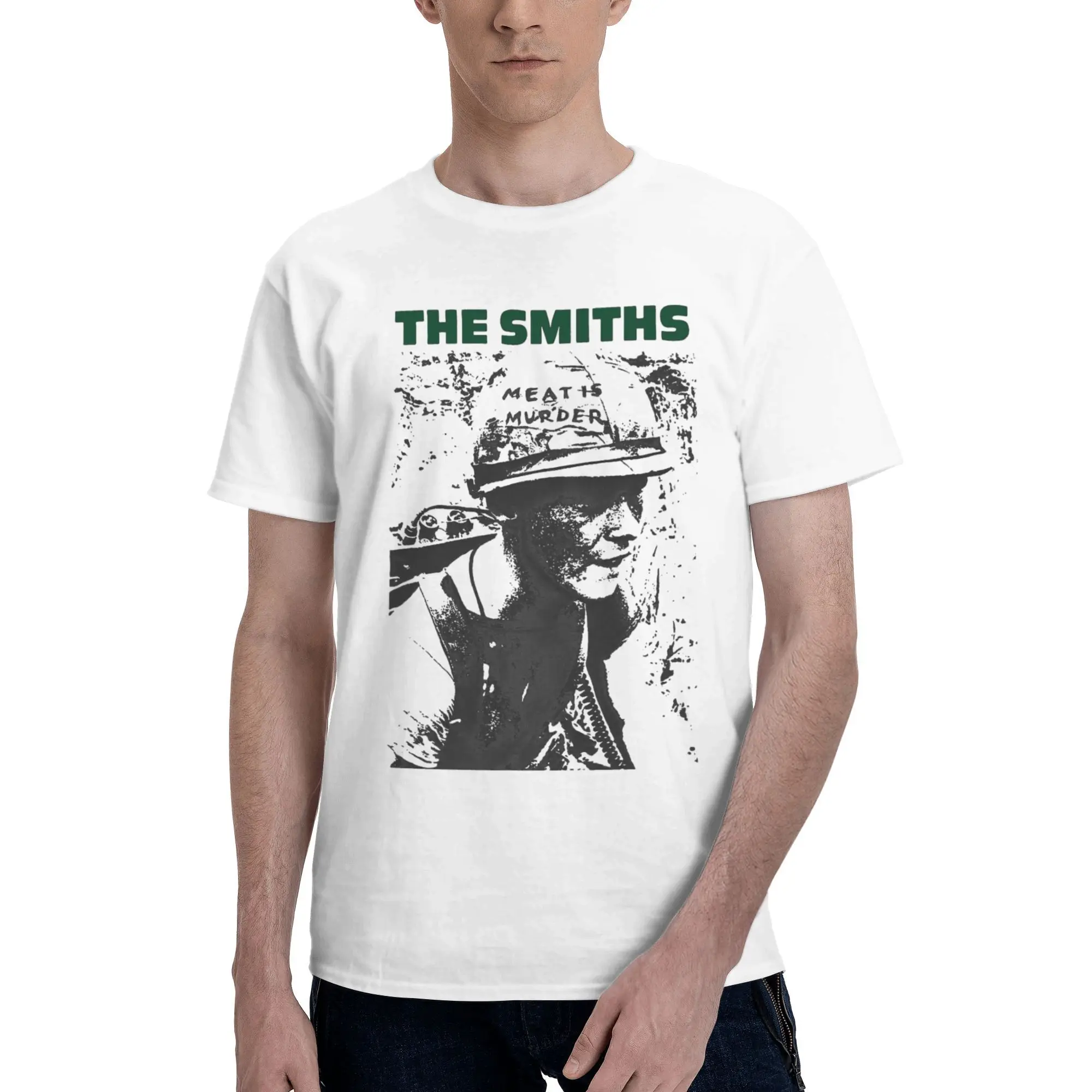The Smiths Meat Is Murder Punk Rock Morissey T-Shirts Men  Funny Pure Cotton Tee Shirt Round Neck Short Sleeve T Shirts Tops