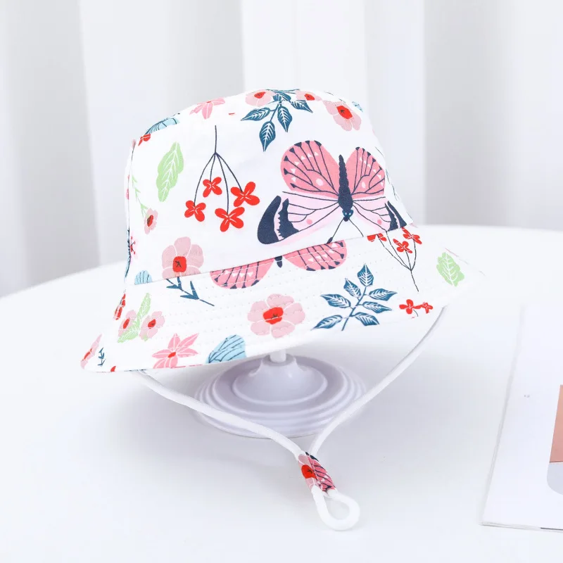 Bocca Children Panama Bucket Hat Girl Boy Kid Summer Hats Baby Fisherman Bonnet Cap Cartoon Sunshine Outdoor Beach Cap Cute