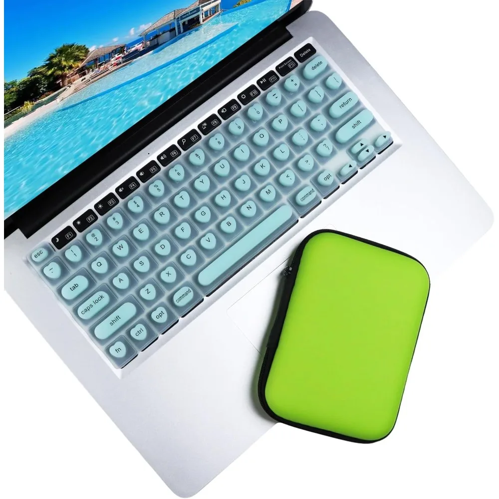 

Keyboard Cover for Long Nails Compatible with MacBook Pro 13 inch M1 M2 and 16 inch A2141 Touch ID US ANSI Layout Green