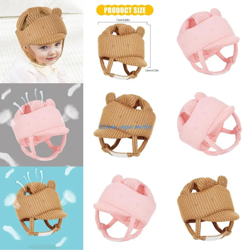 

090B Comfortable Baby Head Protective Hat for Indoor Outdoor Drop Resistant Safety Caps for Kids Learning to Walk