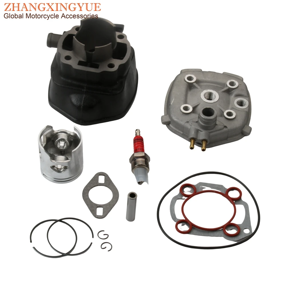 70cc 47mm Big Bore Cylinder Kit & Head For Malaguti F12 Phantom 50 F15 Firefox 50cc LC 2T Scooter Engine Parts