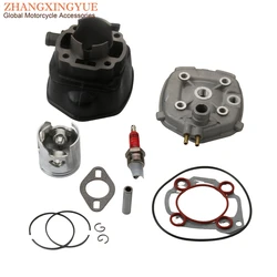 70cc 47mm Big Bore Cylinder Kit & Head For Malaguti F12 Phantom 50 F15 Firefox 50cc LC 2T Scooter Engine Parts