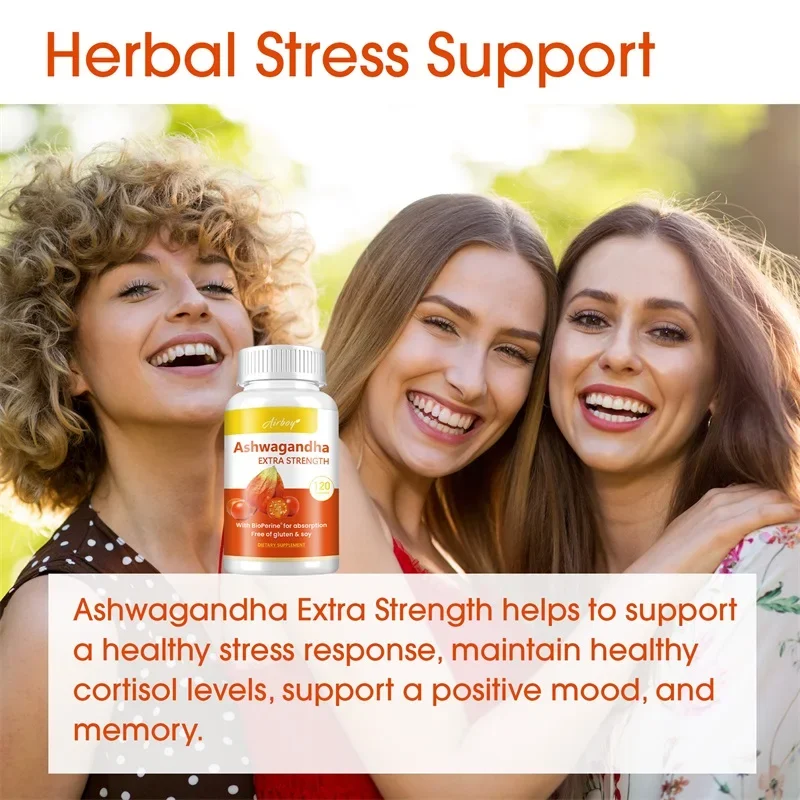 Ashwagandha Extra Strength - Support Stress Improve Sleep Brain Health Muscle and Strength Boost Immunity