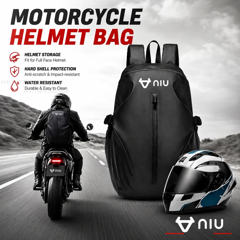 

Knight Backpack Motorcycle Helmet Bag Travel Equipment Waterproof Large Capacity For NIU N1 N1S M1 U1 M+ NG US U+ UQI U+B