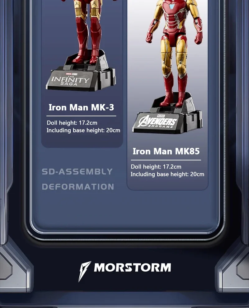 Marvel Iron Man Kopfförmige Statue, verformbares Spielzeug, Actionfigur, Spider-Man, bewegliche Gelenke, Modellpuppe, Lernspielzeug für Kinder – Detail 22