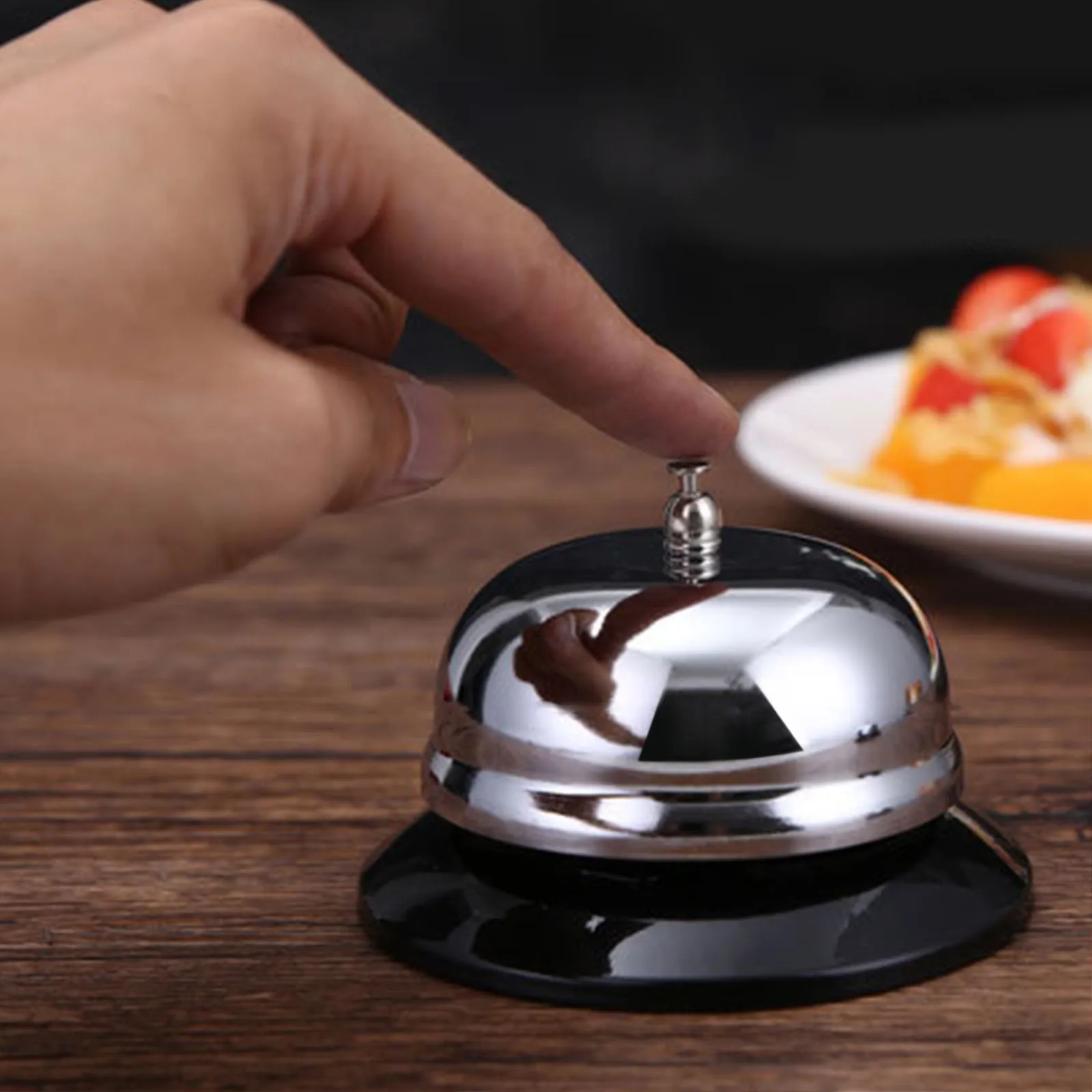 Calling Bell Service Desk Convenient Stainless Steel Calling Bell Restaurant Kitchen Summoning Bell Home Accessories Tools