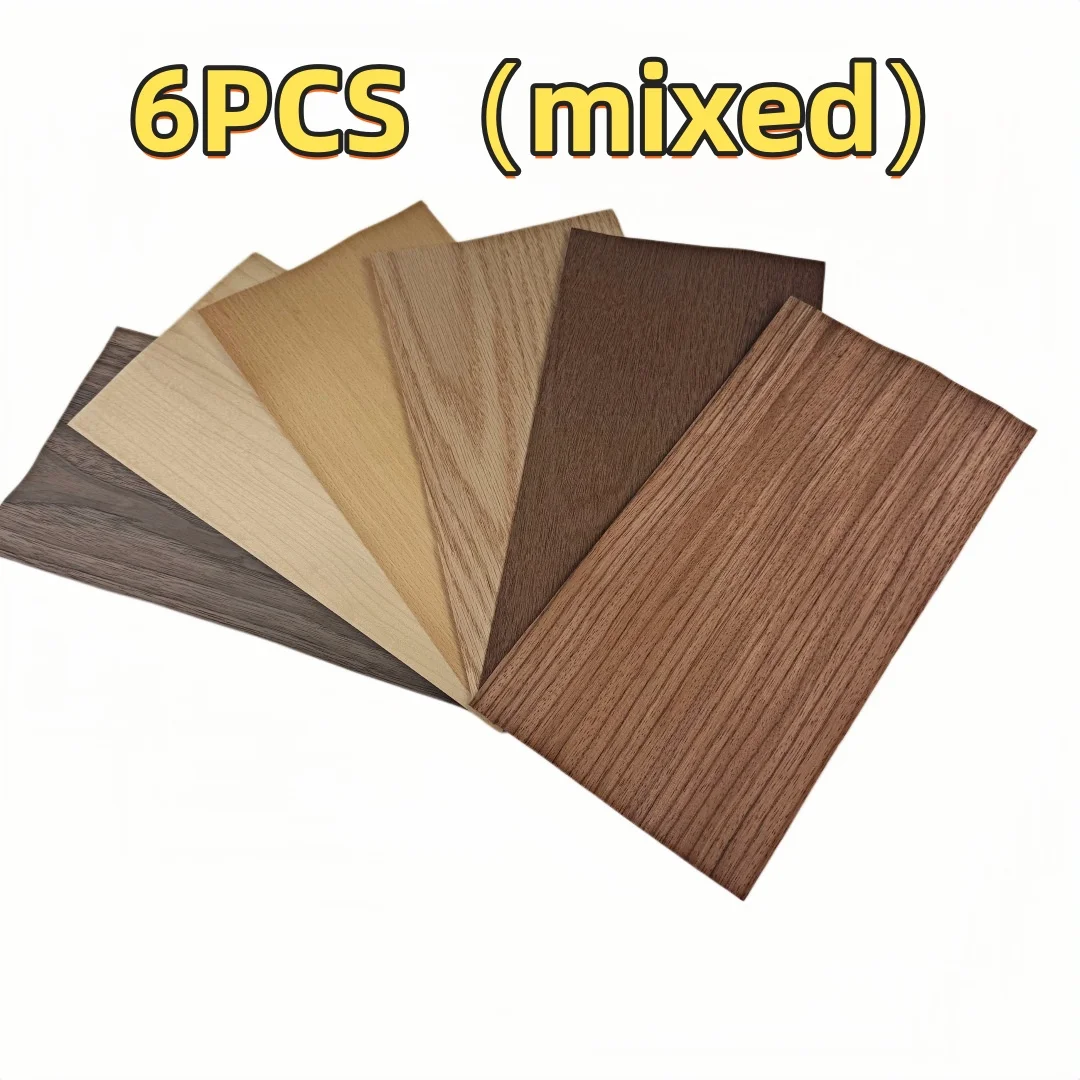 

DIY Marquetry Wood Veneer Assortment 0.5mm Natural Real Wood Veneer Pack for Inlay Craft Guitar Body Furniture 30x15cm