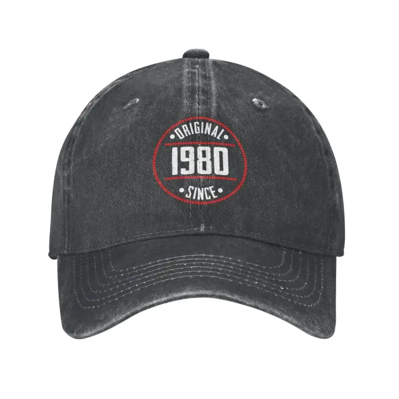 

Custom Classic Cotton Year Of Birth 1980 Birthday Original Gift Baseball Cap for Women Men Breathable Dad Hat Sports