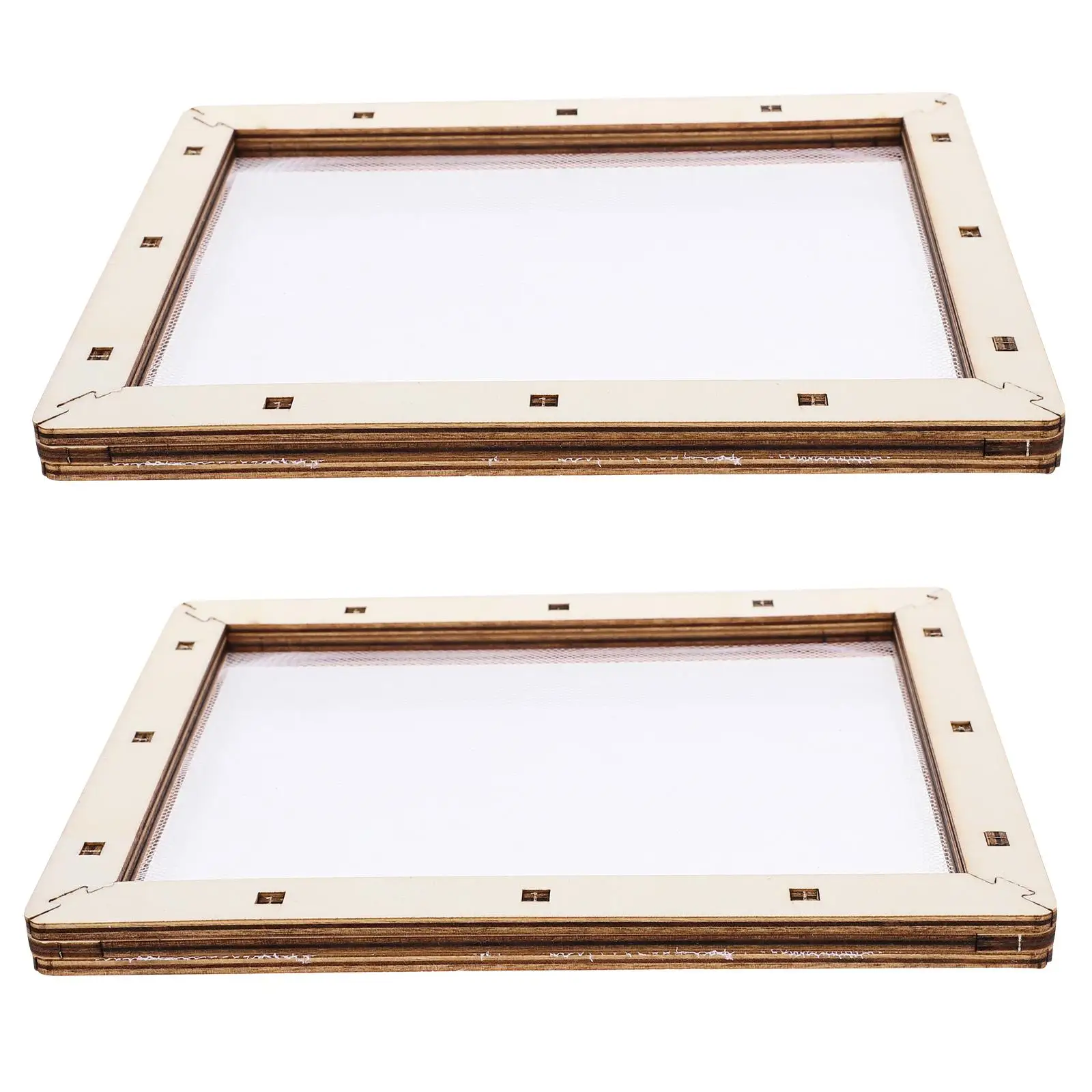 

2 Pcs Handmade Paper Tools DIY Making Kits Pulp Frame Screen Crafting Mesh Wooden