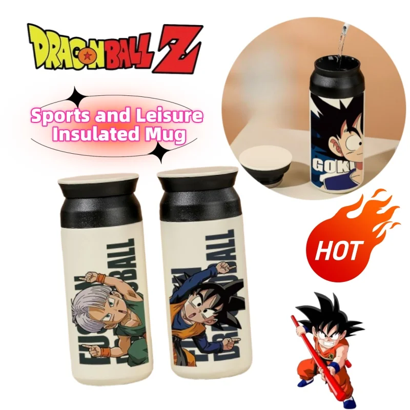 

New Dragon Ball Son Goku Vegeta Chi Chi Anime Cartoon Large Capacity Portable Thermos Simple Sports Water Cup Gift for Friends
