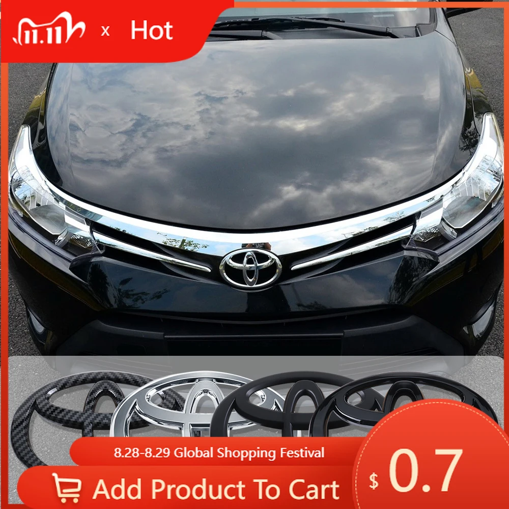 

Fot Toyota 2026, новая 3D ABS передняя решетка автомобиля, наклейка с логотипом багажника для Toyota RAV4 Camry Corolla Levin Yaris Reiz TRD Hilux Auris GR