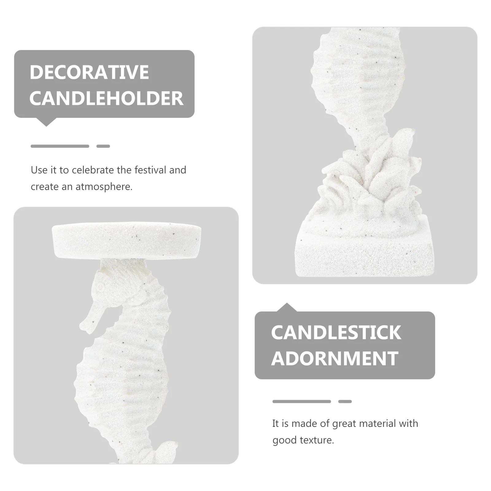 

1Pcs Resin Candlestick Elegant Modeling Fine Craft Household Candleholder for Bedroom Restaurant Aromatherapy Use Chic Showcase