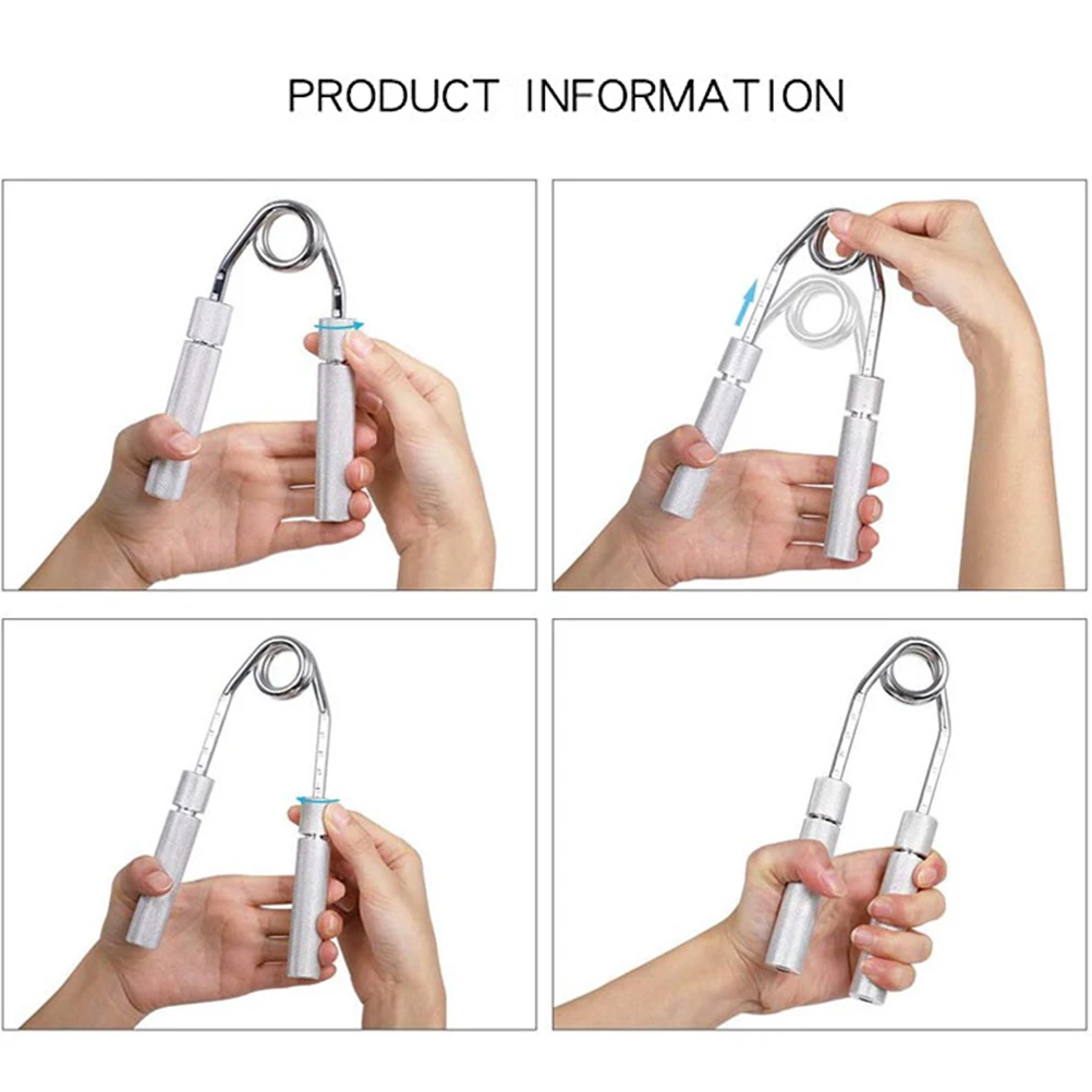 

Adjustable Gripper Durable Wrist Strength Trainer Heavy Duty Spring Metal Grip Exercise Tool For Adults Home