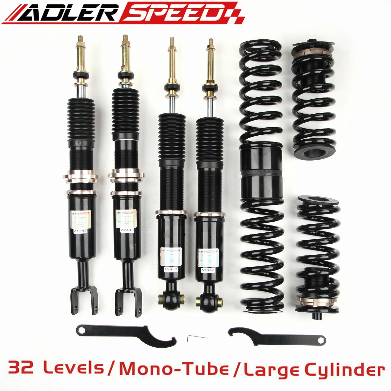 32 Ways Damping Adjustable Coilovers Suspension Kit For 2002-2008 Audi A4 / A4 QUATTRO S4 RS4 B6 B7