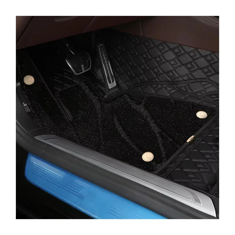 

For F30 G20 F10 G30 F34 E70 360 Aviation Soft Bag Car Floor Mat Season Auto Parts 4 Floor Mat Double Leather Car Floor Mat