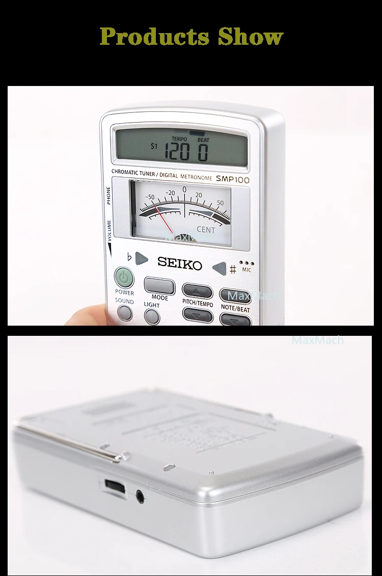 SEIKO Japan Professional SMP100 موالف لوني ومقياس تناظري للمسرع وصوت عالٍ