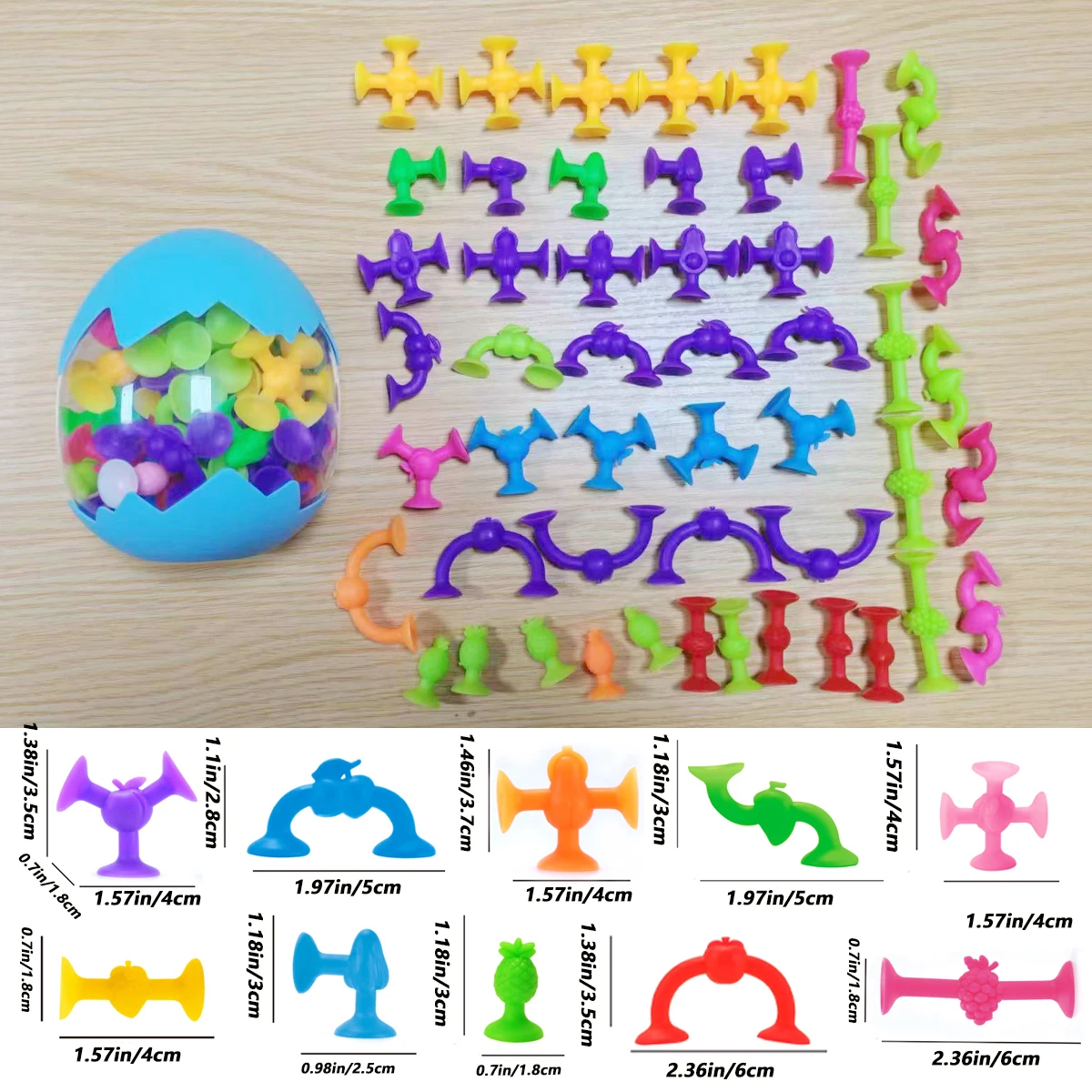 38 stuks bijen zuignapspeelgoed met dinosaurus eierschaalopslag, badraam reisspeelgoed, ouder-kind interactief spel, cadeau voor kinderen