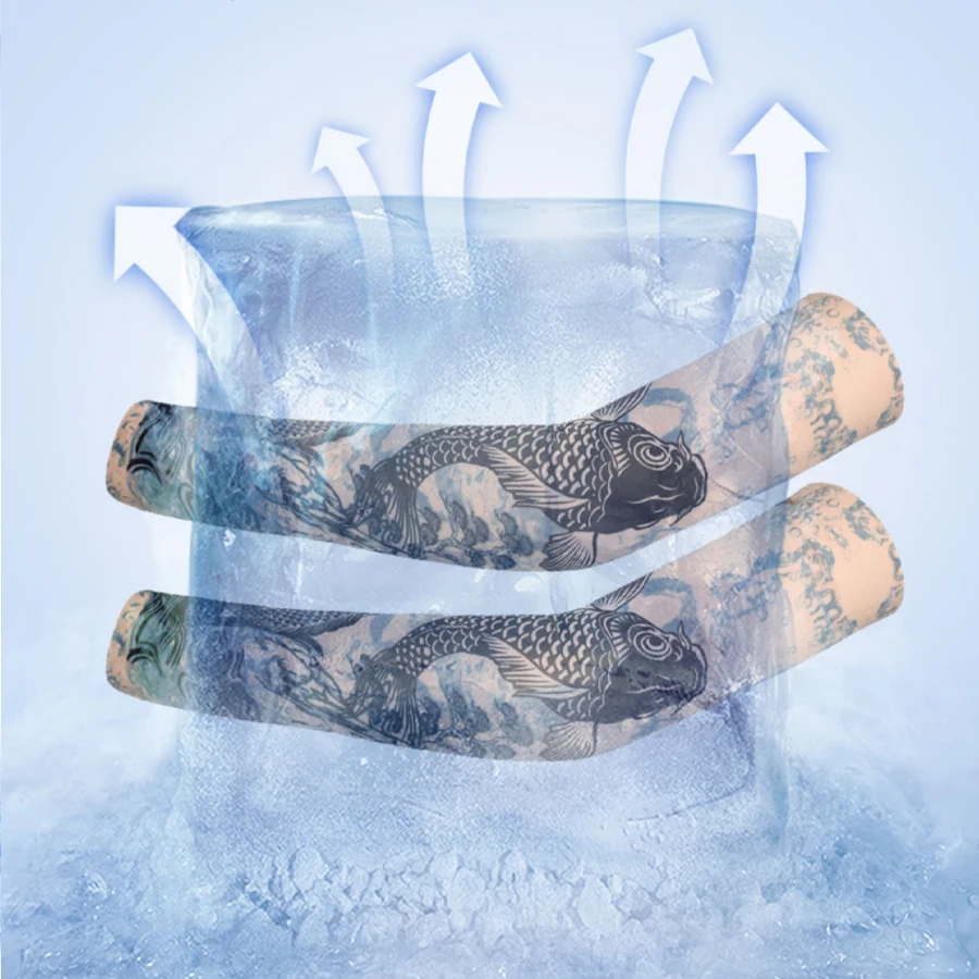 2 paires de manchons de bras de course en plein air résistants aux UV à séchage rapide pour hommes et femmes avec protection de la peau, manchons de tatouage en nylon