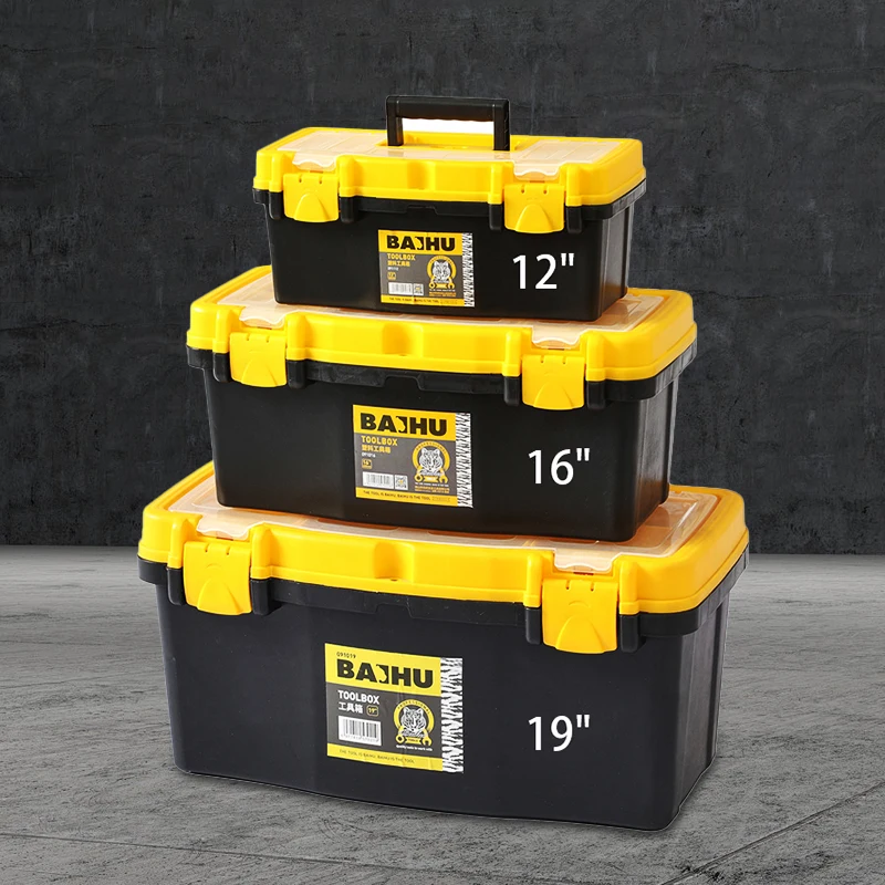 12-дюймовый аппаратный ящик для инструментов, пластиковый толстый комбинированный многофункциональный чемодан, электрик, плотник, ящик для хранения электрической дрели