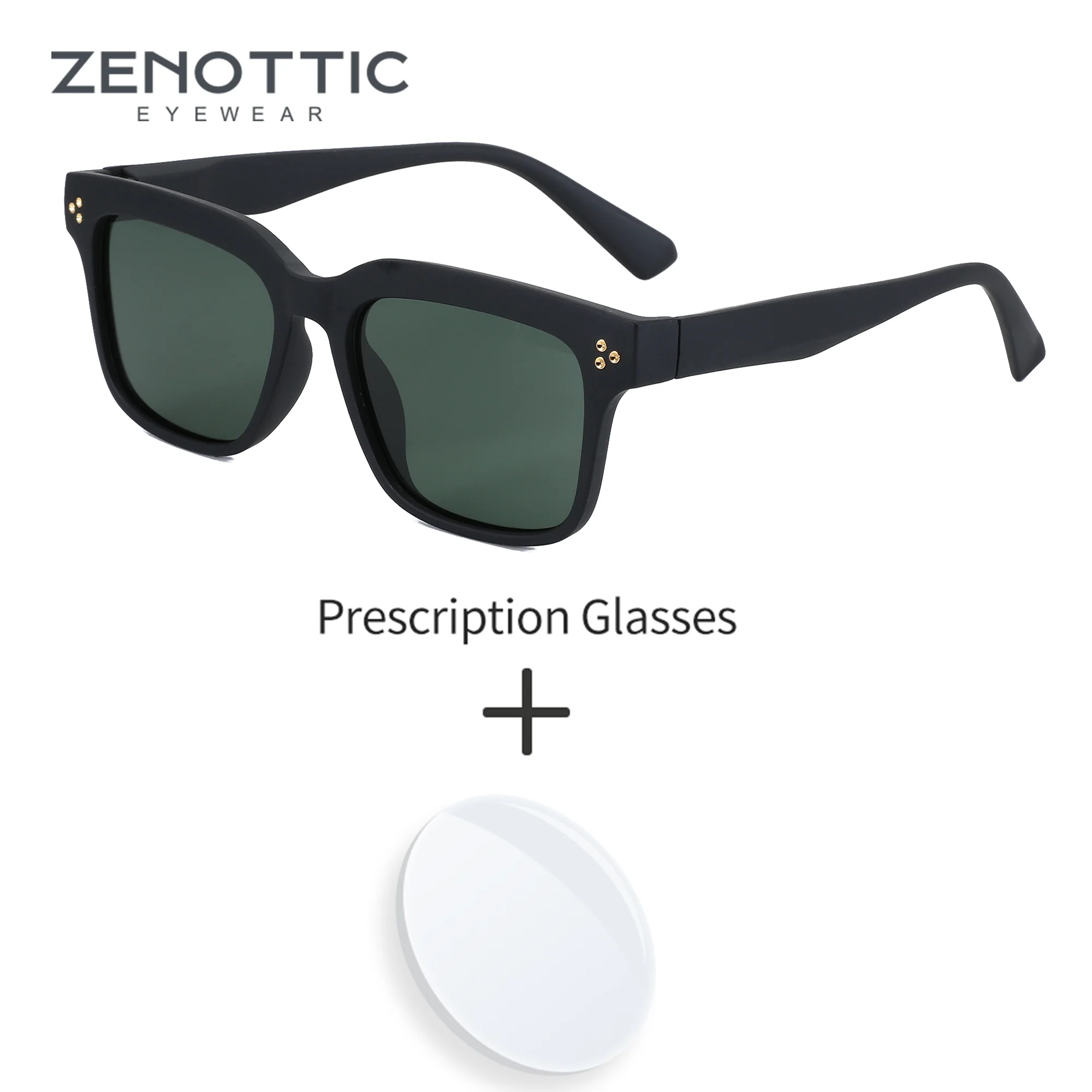 

ZENOTTIC Fashion Rectangle Prescription Sunglasses Polarized Progressive Sun Glass For Men Women UV400 Protection Outdoor Shades