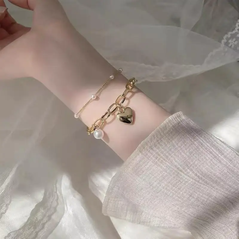 Vintage-Stil Perlen-Liebesarmband, Hochwertiges Elegantes Damen-Perlenarmband, Exquisites Armband zum Verschenken an Töchter und Frauen – Detail 7