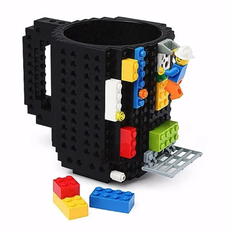 350ml Creative Milk Mug Coffee Cups Creative Build-on Brick Mug Cups Drinking Water Holder for LEGO Building Blocks Design