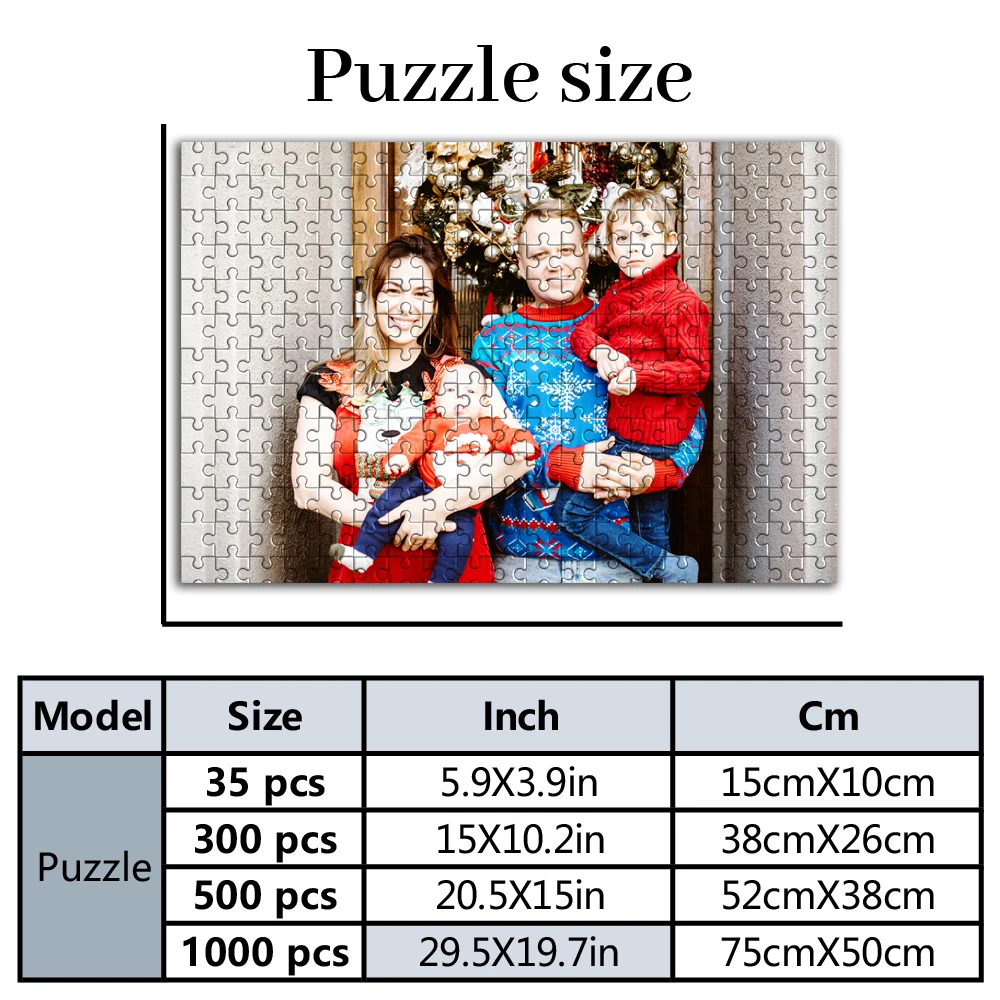 35/300/500pcs  family Customized Photo Mosaic Custom Puzzles in Photos Customizable Picture For Baby Toy Educational toys