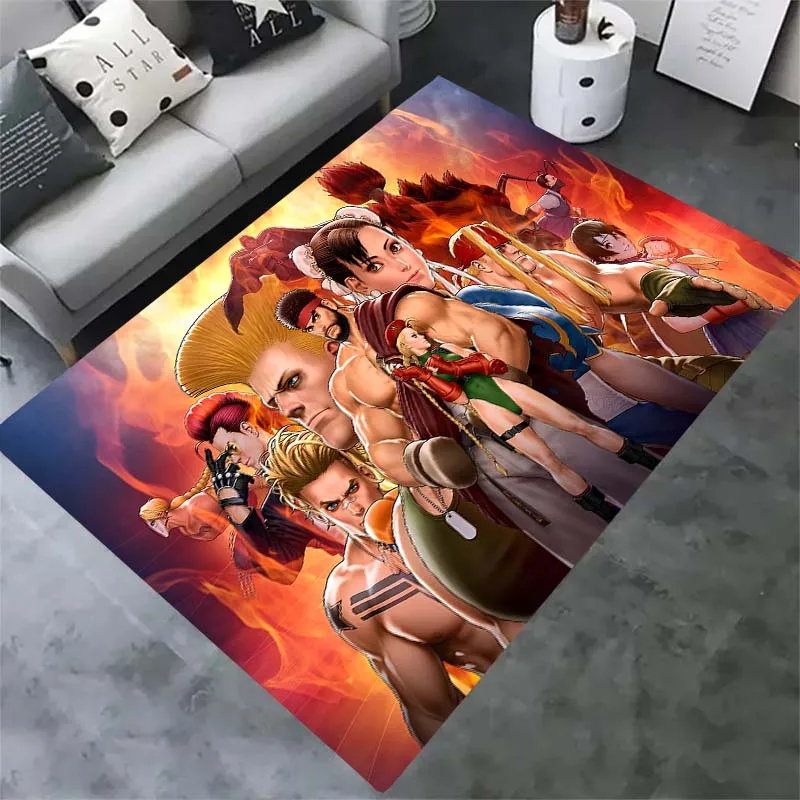 

Street Fighter Retro Game Gamer Area Rug,Carpet Rug for Living Room Bedroom Sofa Doormat Decoration, Kid Play Non-slip Floor Mat