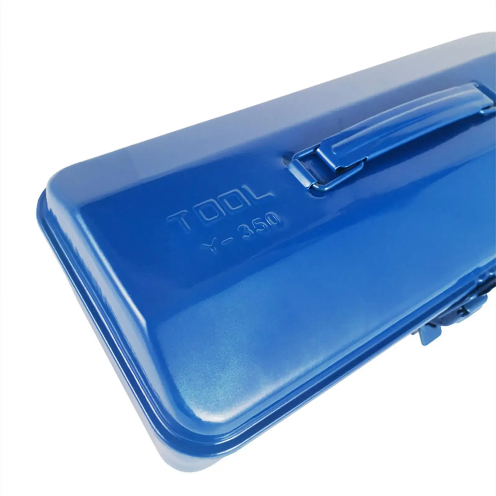 Iron Tool Box Empty Metal Organizer Case Durable Toolbox with Handle Lock Multi Storage for Garage Workshop DIY Projects