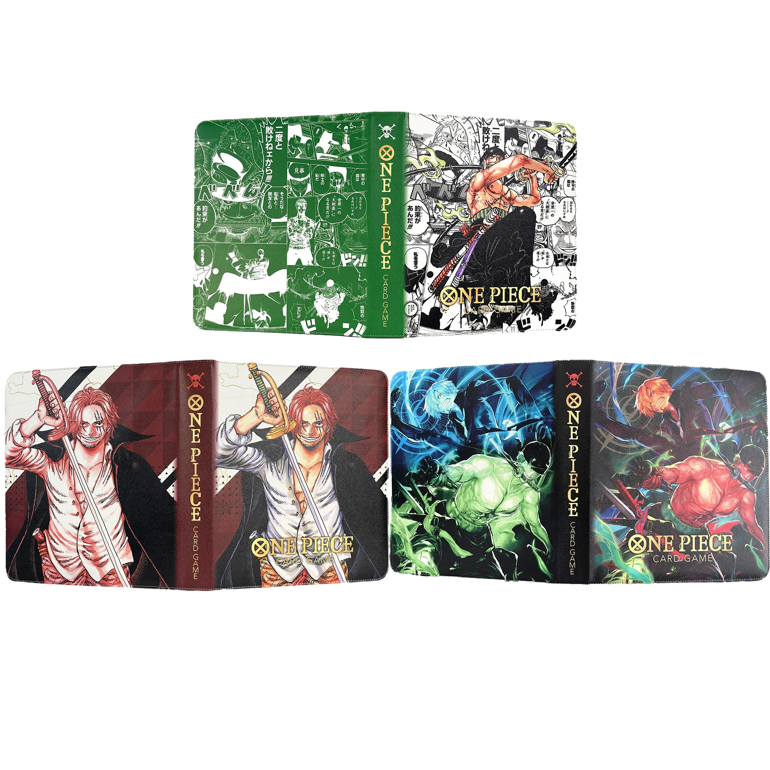 Cartoon One Piece Zoro Sanji Collection Card Book Card Storage Comics Shanks 30-Page Nine-Square Grid Card Book Anime Gift Toys