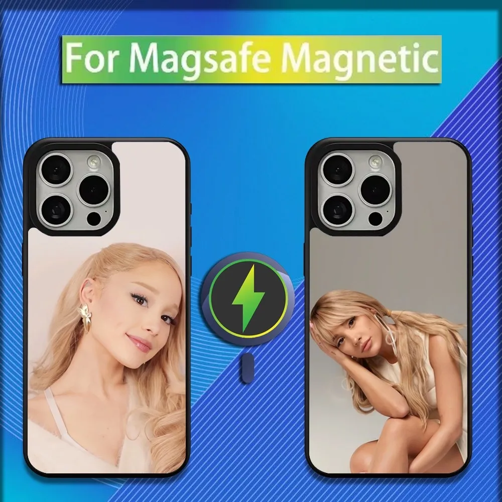 Actor Girl A-Ariana G-Grande Phone Case For iPhone 16,15,14,13,12,11,Plus,Pro,Max,Mini Magsafe Magnetic Wireless Charging