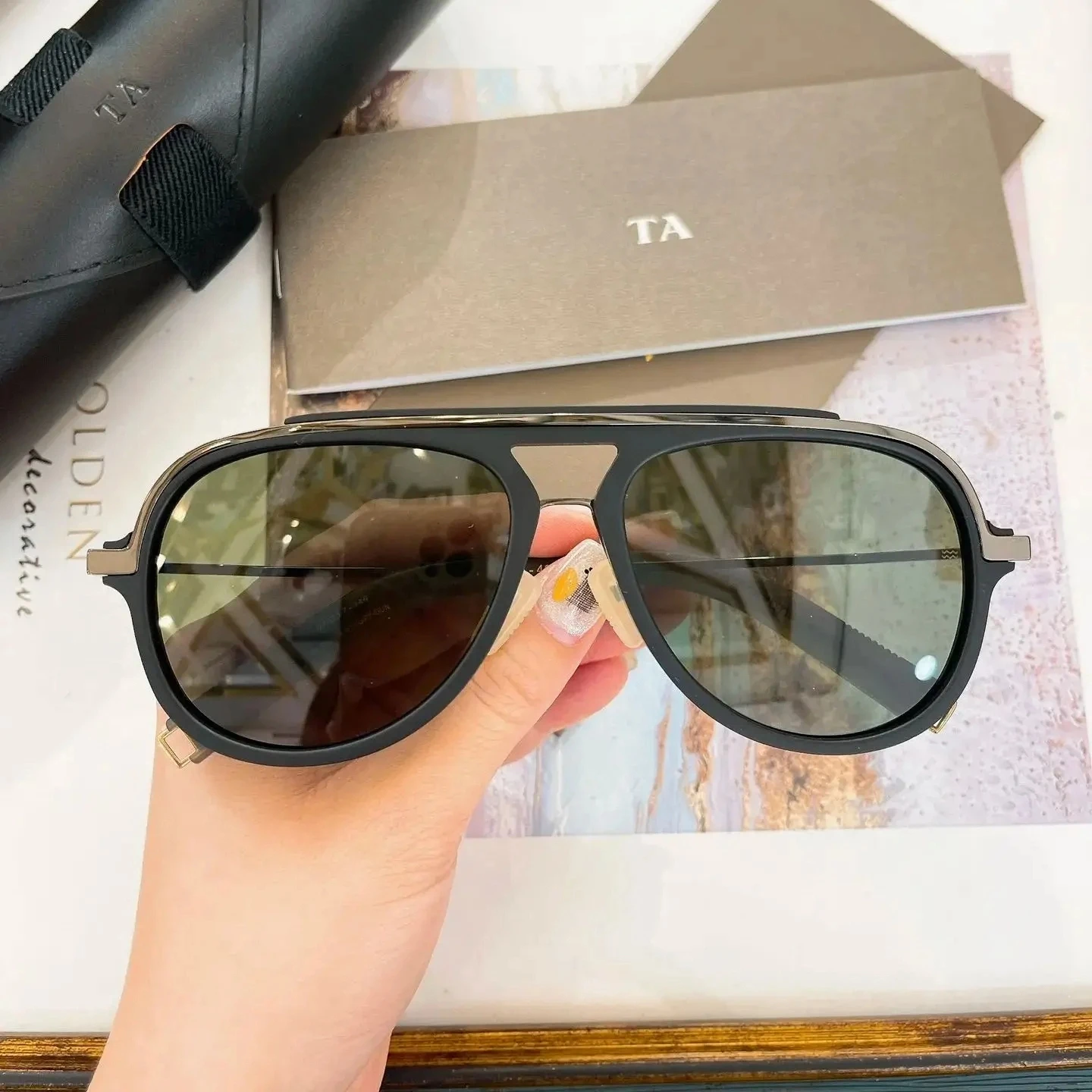 

Authentic For DIYTA DT LSA-406 UV400 Polarized Oval Men Women Sun Glasses Classic Premium Business Male Couple Eyewear With Box