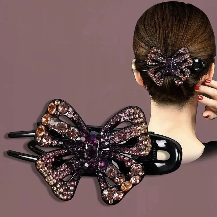 

New Korean Women Hair Clip Headwear with High-end Rhinestone and Large Duckbill Hair Clips for Women