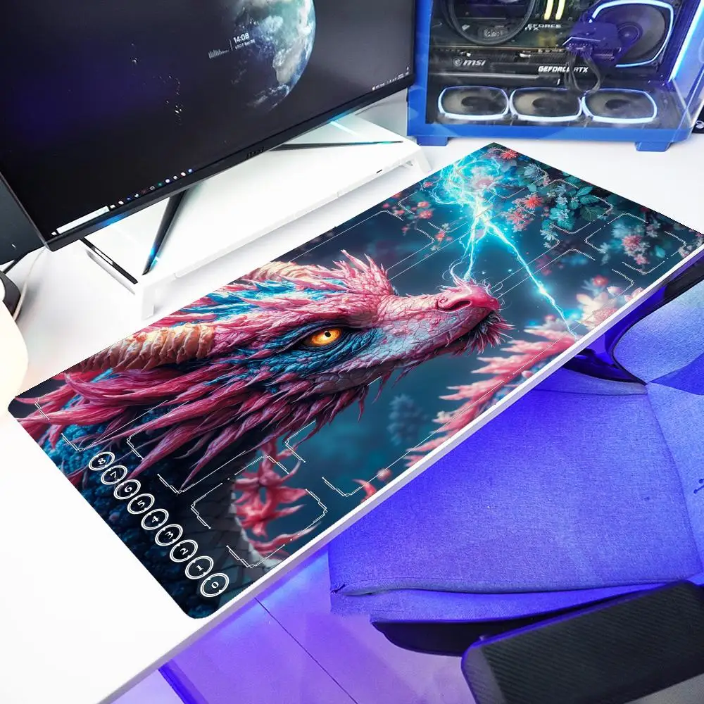 

The game mouse pad with a dragon design, made of rubber, is anti-slip and easy to clean. It is a computer accessory Mouse Pad