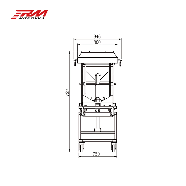 RM Scissor Design New Energy Vehicle Battery Pneumatic Portable Lift Table 1000kg RL2911