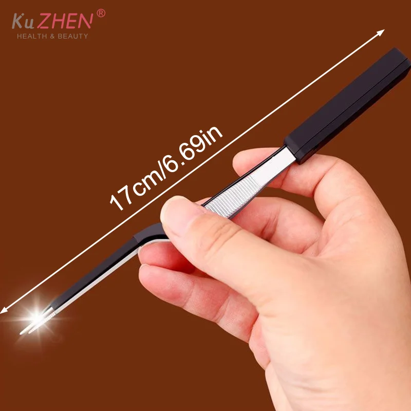 1 قطعة الأطفال الأذن مغرفة مضيئة شمع الأذن الملقط المتقدمة البصرية Cerumen Earpick هوك شحن الأذن كشط برو تنظيف أداة #6