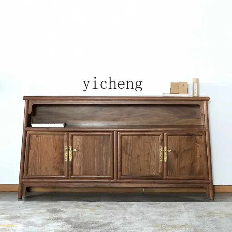 

new Chinese Zen furniture solid wood shoe cabinet dining side cabinet entrance storage decorative cabinet