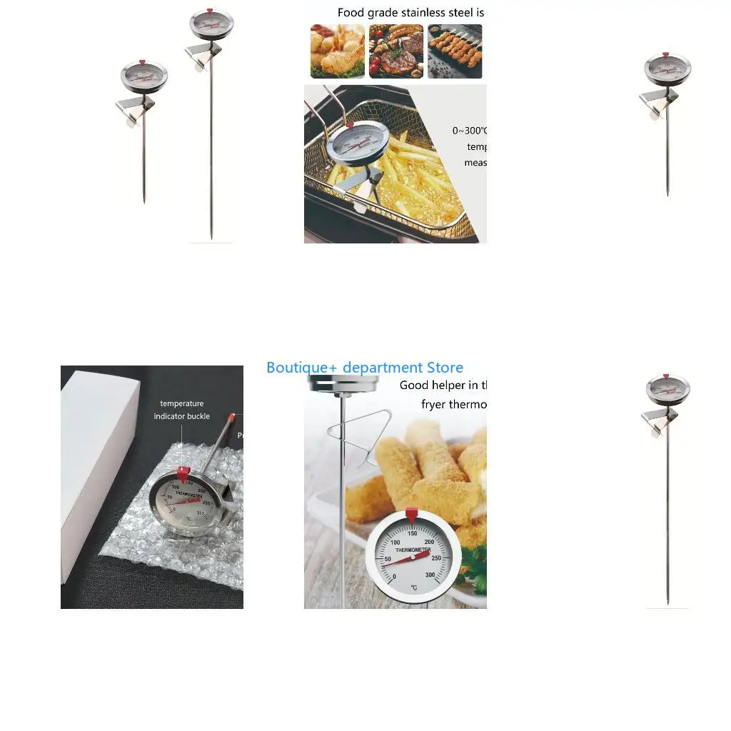 E1PD 2 Sizes Deep Fry Turkey Thermometer with 52mm Panel Stainless Steel