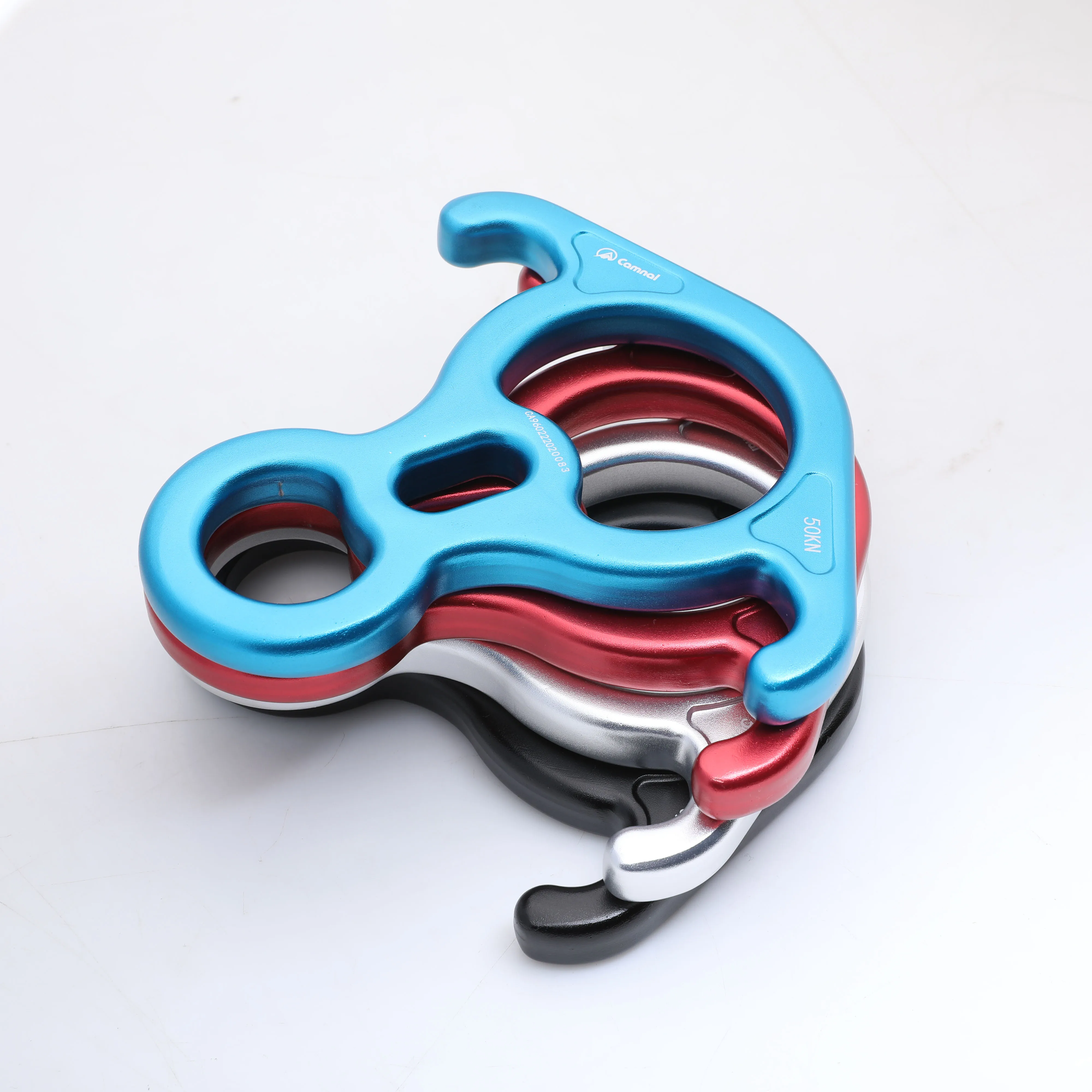 Camnal 50kN Rescue Figure 8 Aluminum Alloy Descender Vertical Lifeline Anchor for Fall Arrester Rappelling Belaying