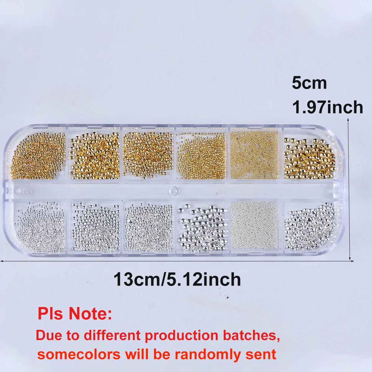 12 Gitter, goldene und silbrige Nagel-Kaviarperle, 3D-Metall-Nagel-Charms, Edelsteine, Nageldekoration, gemischte Größen, runde Stahlkugel-Maniküre-Perlen