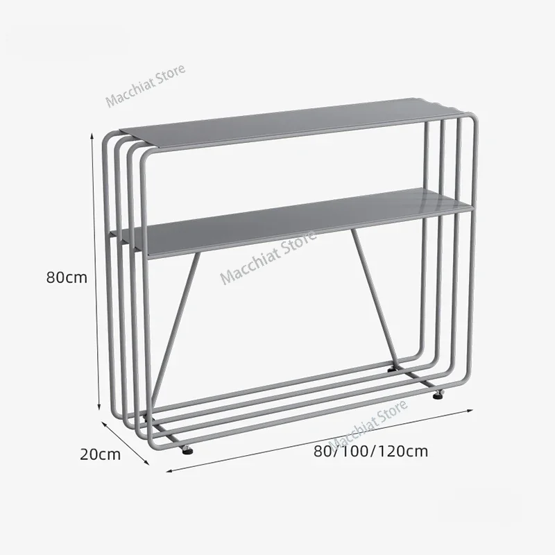 Stolik konsolowy z kutego żelaza Niezwykle wąski korytarz Przedpokój Minimalistyczne meble do salonu Stojak wejściowy CJXD