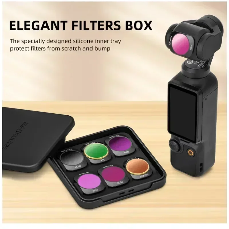 

For OSMO POCKET 3 Filter Magnetic Adjustable Metal Filter Various Models Optional CPL ND256 Polarizer ND64/PL