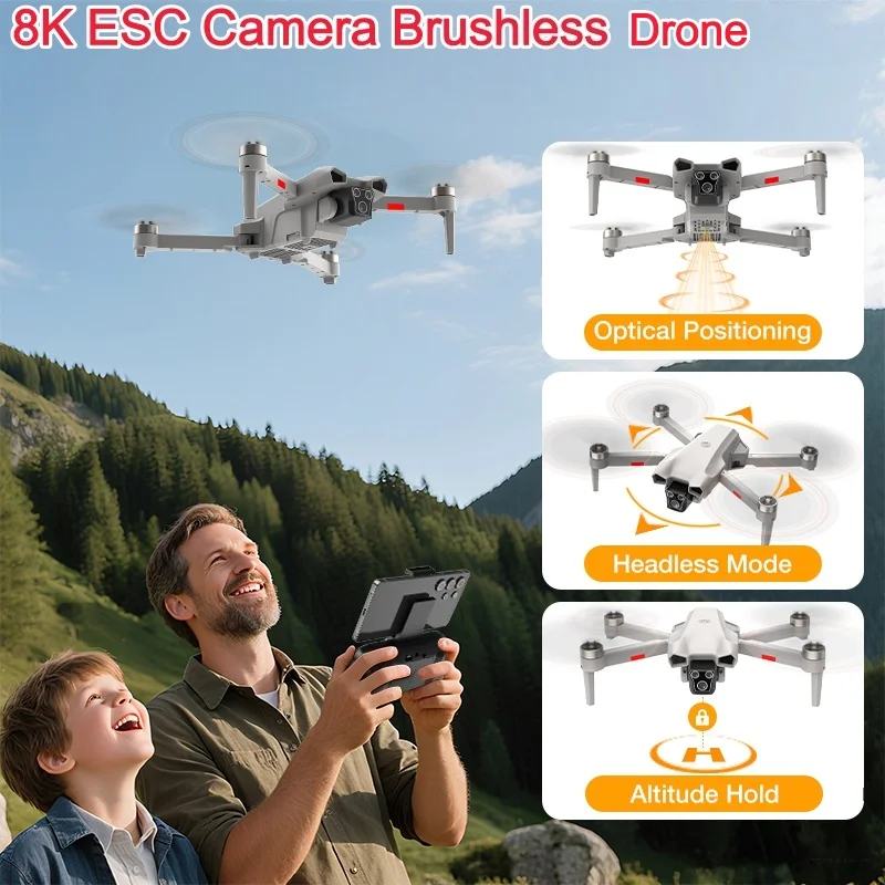 

8K ESC Camera Brushless Drone Optical Flow Positioning Intelligent Following One-Click Return APP Control RC Drones Quadcopter
