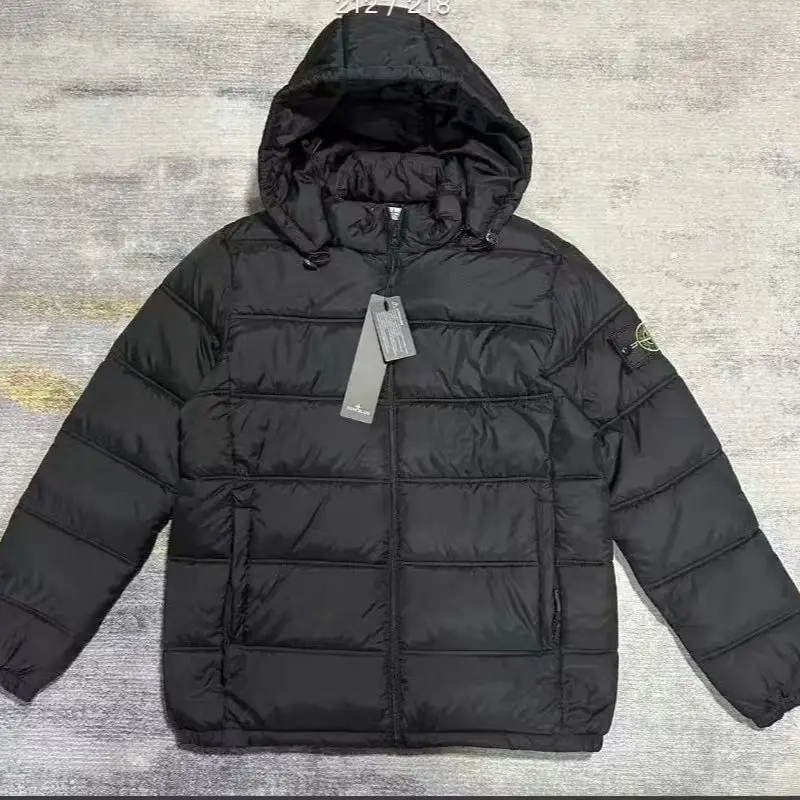 شارة مطرزة سترة فضفاضة سميكة جديدة معاطف قطنية أمريكية كلاسيكية للرجال سترة شتوية دافئة مقاومة للرياح ملابس رجالية