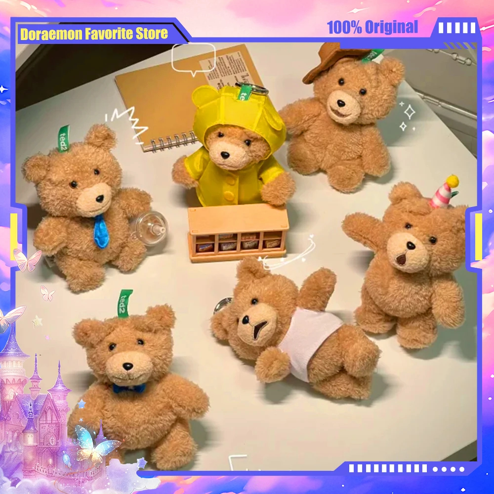 

Ted2 Teddy Bear Movable Plush Pendant Blind Box Cute Dolls Kawaii Figures Collectible Ornaments Keychain Decor Toys Gift Genuine