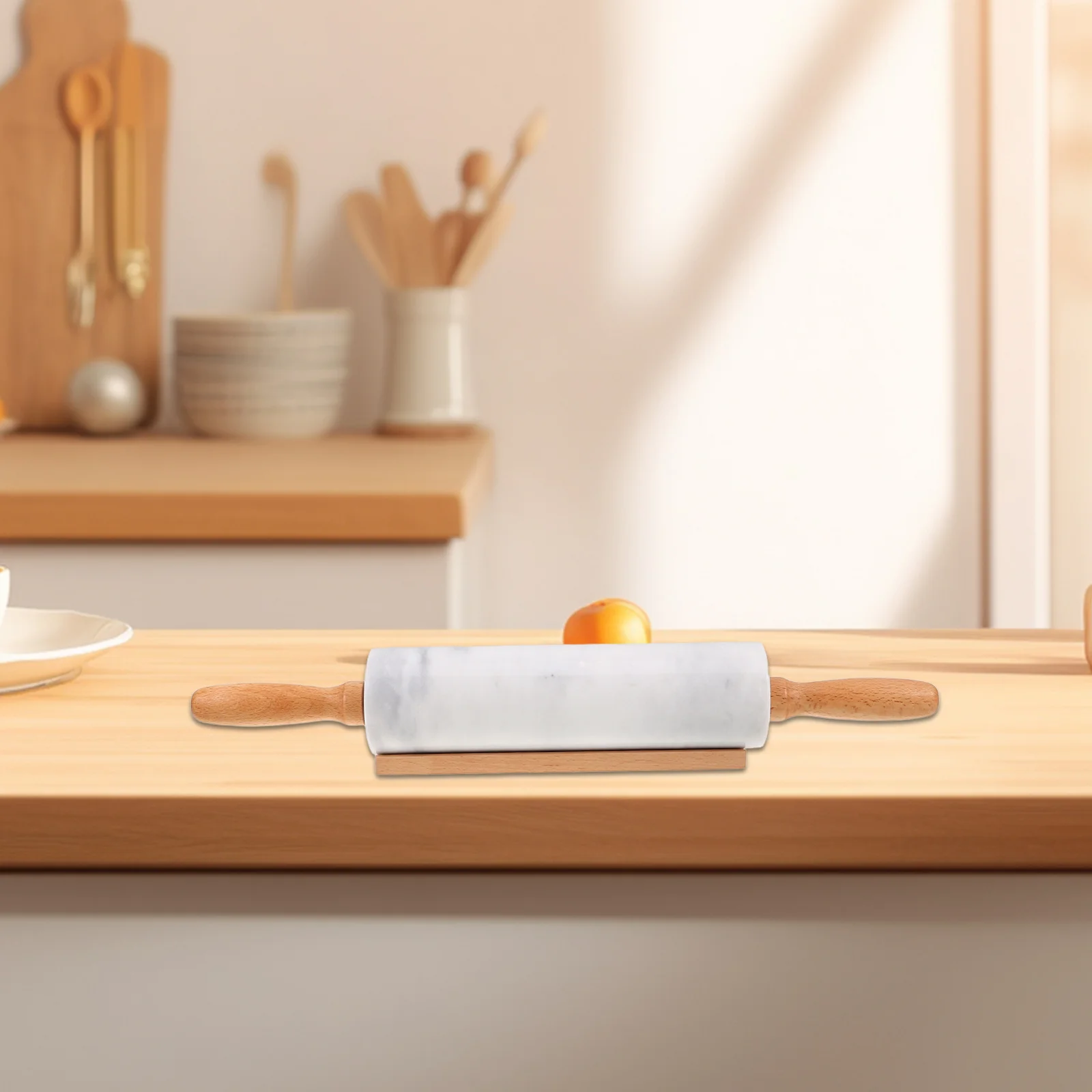 

3Pcs Marble Rolling Pin Ergonomic Handle Nonstick Pastry Roller for Baking Dough Bread Marble Roliing Pin