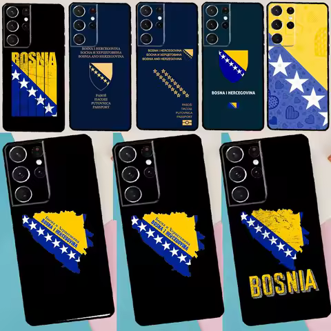 Bosnia and Herzegovina Passport Phone Case For Samsung Galaxy S25 S23 S22 S21 Ultra S9 S10 S20 Plus S24 FE Funda Cover Shell
