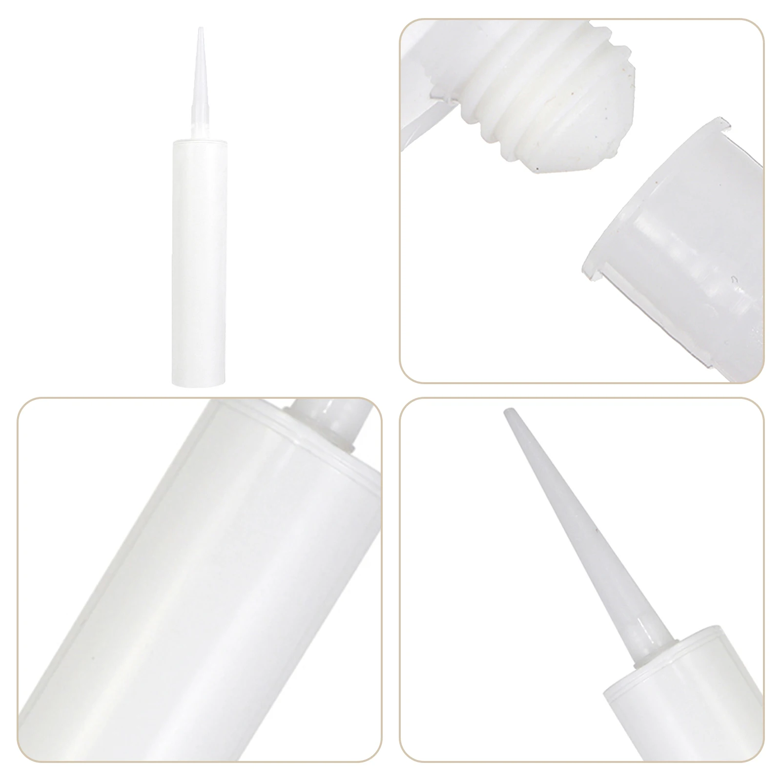 3pcs Caulk Caps Caulking Sealant Tube Empty Caulking Tube Refillable Sealant Caulking Tube Bottle Homesqueeze Caulking Pipes